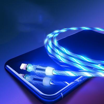Upgraded version magnetic Cool night glow Android /iPhone/Type-c USB Charger Cable