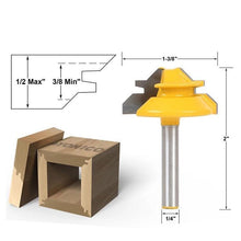 Load image into Gallery viewer, 45° Lock Miter Router Bit