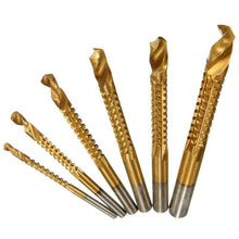 Load image into Gallery viewer, Steel Twist Drill Bit Titanium  Set (3,4,5,6,6.5,8mm)