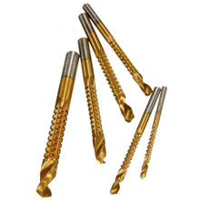 Load image into Gallery viewer, Steel Twist Drill Bit Titanium  Set (3,4,5,6,6.5,8mm)