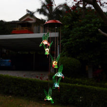 Load image into Gallery viewer, LED Solar Powered Hummingbird Chime
