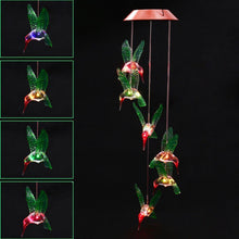 Load image into Gallery viewer, LED Solar Powered Hummingbird Chime